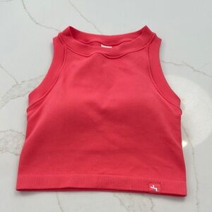 Coral Ribbed Seamless Tank